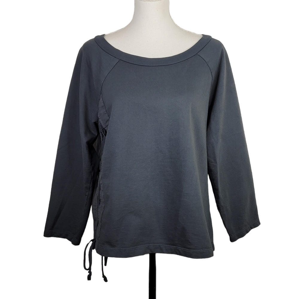 Prairie Underground Side Tie Sweatshirt Small Organic Cotton Pullover